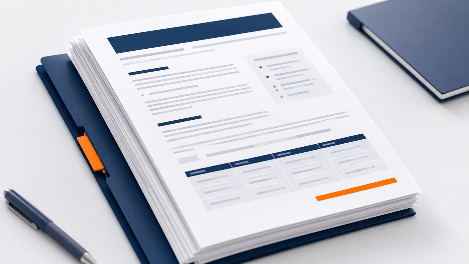 Notaire examinant le cahier des charges d'un site internet d'étude avec une agence web spécialisée